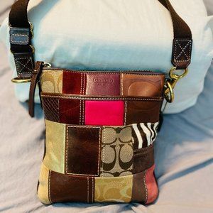 Authentic Coach patchwork crossbody bag. Excellent condition.